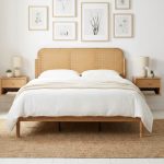 TRENTO Queen Size Wooden Bed Frame-Beech