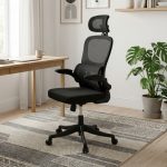 P889A Flip Arm Ergonomic High Back Chair-Black