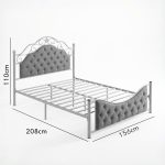 ALGHERO QueenSize Metal Bed Frame-5 Colors - Image 5