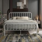 AMALFI Queen & King Metal Bed Frame-White