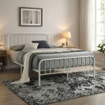 AMALFI Queen & King Metal Bed Frame-White - Image 2