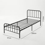 AMALFI Single Metal Bed Frame-Black - Image 3