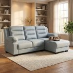 BAMAKO L Shaped Pet Friendly Sofa-Sky - Image 2