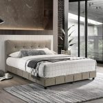 BELLINI Queen & King Size Pillow Back Bed Frame-Brown - Image 2