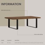 BRINHILL 120cm Solid Acacia Wood Coffee Table - Image 8