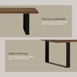 BRINHILL 120cm Solid Acacia Wood Coffee Table - Image 6