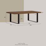 BRINHILL 120cm Solid Acacia Wood Coffee Table - Image 5