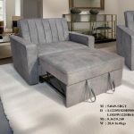 CARMEL 1 Seater Sofa Bed-Grey - Image 2