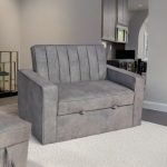 CARMEL 1 Seater Sofa Bed-Grey - Image 3