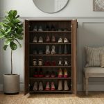 CITRINE 2 Door Shoe Cabinet-Walnut - Image 2