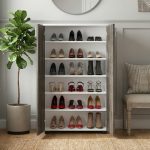 CITRINE 2 Door Shoe Cabinet-White+Grey Oak - Image 3