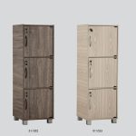 CODEY 3 Door Storage Cabinet With Key Lock-Fleton Oak - Image 5