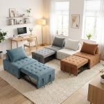 DIVINA Waterproof Fabric Pull Out Sofa Bed- 4 Colors - Image 2