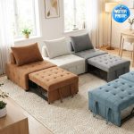 DIVINA Waterproof Fabric Pull Out Sofa Bed- 4 Colors