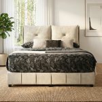 DANTE Queen & King Size Pillow Back Bed Frame-Beige