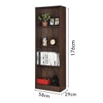 ECON 4 Tier Book Shelf-Walnut - Image 6