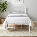 FIRENZE Single Metal Bed Frame-White