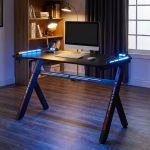G01 120cm Gaming Table With LED Light-Black