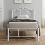 GENOVA Single Metal Bed Frame-White