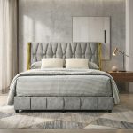 HARARE Queen & King Size Divan Bed Frame-Grey