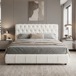 KUMASAI Queen & King Size Divan Bed Frame-White