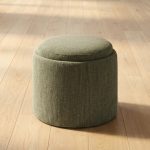 LILLE Storage Round Pouf Stool-4 Colors - Image 4