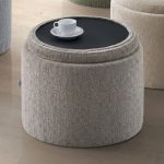 LILLE Storage Round Pouf Stool-4 Colors - Image 6