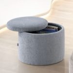 LILLE Storage Round Pouf Stool-4 Colors - Image 7