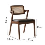 LISBON Dining Chair-Walnut - Image 3