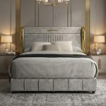 LUSAKA Queen & King Size Divan Bed Frame-Grey