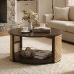 LUXOR D90cm Wooden Coffee Table-2 Colors - Image 5