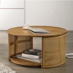 LUXOR D90cm Wooden Coffee Table-2 Colors - Image 3