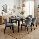 LUANDA 6 Seater Wooden Dining Set-Black