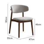 MELOS Dining Chair-Walnut - Image 4