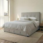 MUSCAT Queen & King Size Drawer Storage Bed Frame-Grey - Image 2