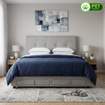 MUSCAT Queen & King Size Drawer Storage Bed Frame-Grey