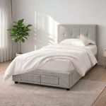 MUSCAT Single & Super Single Drawer Storage Bed Frame-Grey - Image 2