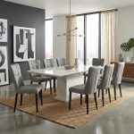 NANTES Artificial Marble 8 Seater Dining Set