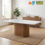 OSLO 150/190cm Artificial Marble Dining Table