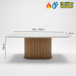 OSLO 150/190cm Artificial Marble Dining Table - Image 4