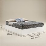 OWEN Queen & King Size Wooden Bed Base-White - Image 3