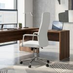 P01A PU High Back Chair-Light Grey - Image 2