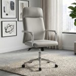 P01A PU High Back Chair-Light Grey