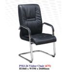 P26 PU Cushion Visitor Chair-Black - Image 2