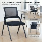 P301 Student Foldable Training Chair-Black - Image 2