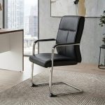 P362 PU Cushion Visitor Chair-Black