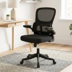 P889B Flip Arm Ergonomic Chair-Black