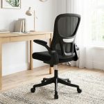 P889B Flip Arm Ergonomic Chair-Black - Image 2