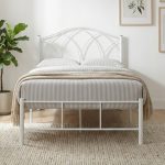 PALERMO Single Metal Bed Frame-White