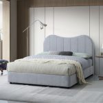 PAROS Queen Size Divan Bed Frame-Grey - Image 2